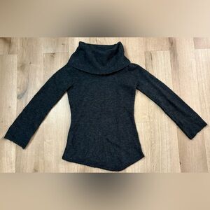 Women’s Marina Luna Charcoal Wool Blend Cowl Neck Sweater - Size S